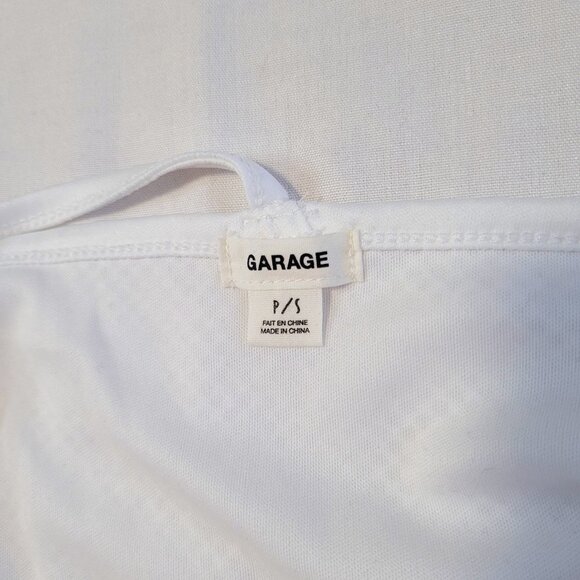 Garage White Sporty Activewear Tank Tops, Athletic Top, Size S - Picture 4 of 6